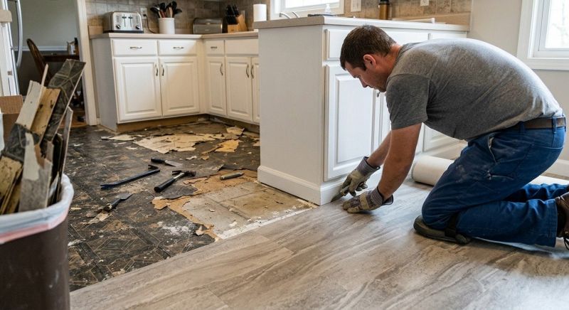 Linoleum Floor Installation in Cortland, OH